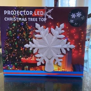 White Christmas tree topper. LED.